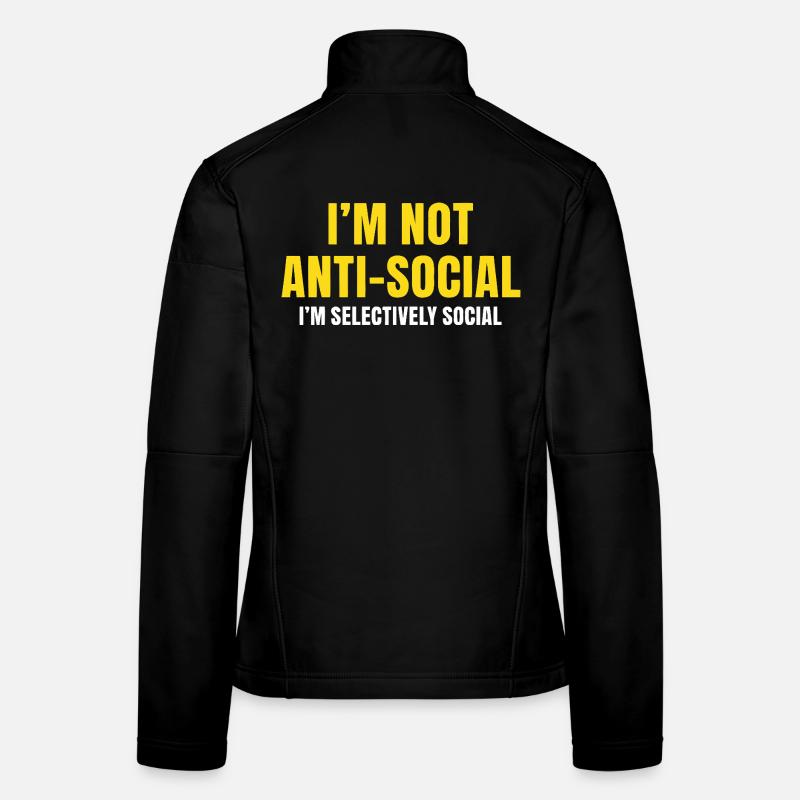 Selectively Social Statement Women's Softshell Jacket