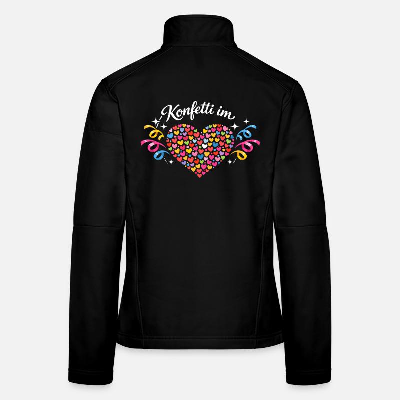 Konfetti Herz Geburtstag Geschenkidee Frauen Softshelljacke