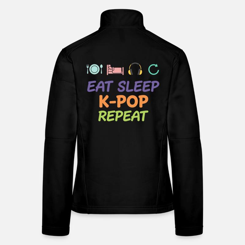 Mange, Dors, K-Pop, Rediffusion, Musique pop coréenne, vie Veste en tissu softshell Femme