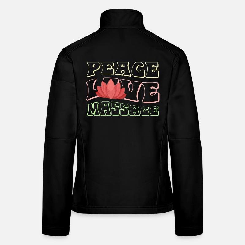 Peace Love Massage Lotus Veste en tissu softshell Femme