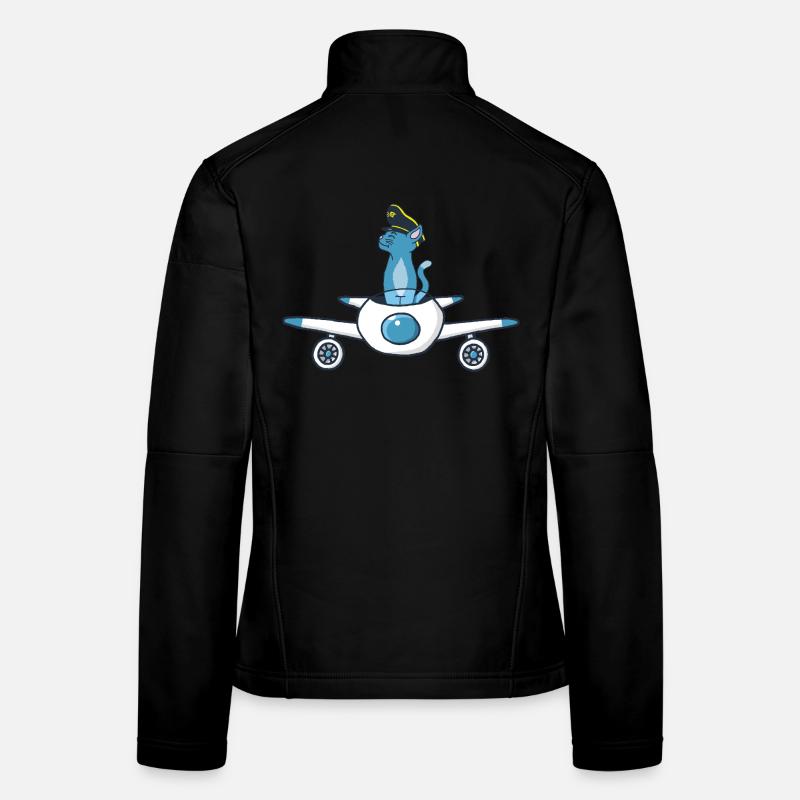 Flugzeugpilot Katze Frauen Softshelljacke