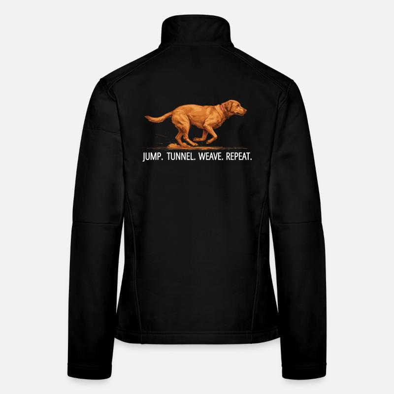 Agility Labrador Jump Tunnel Repeat Frauen Softshelljacke