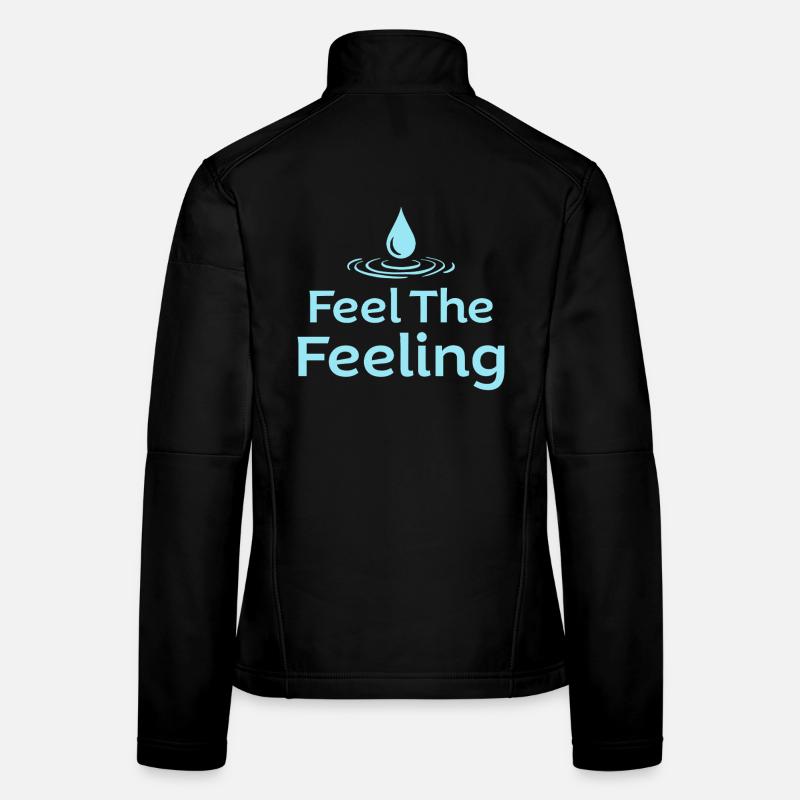 Feel the Feeling Achtsamkeit Wassertropfen Frauen Softshelljacke