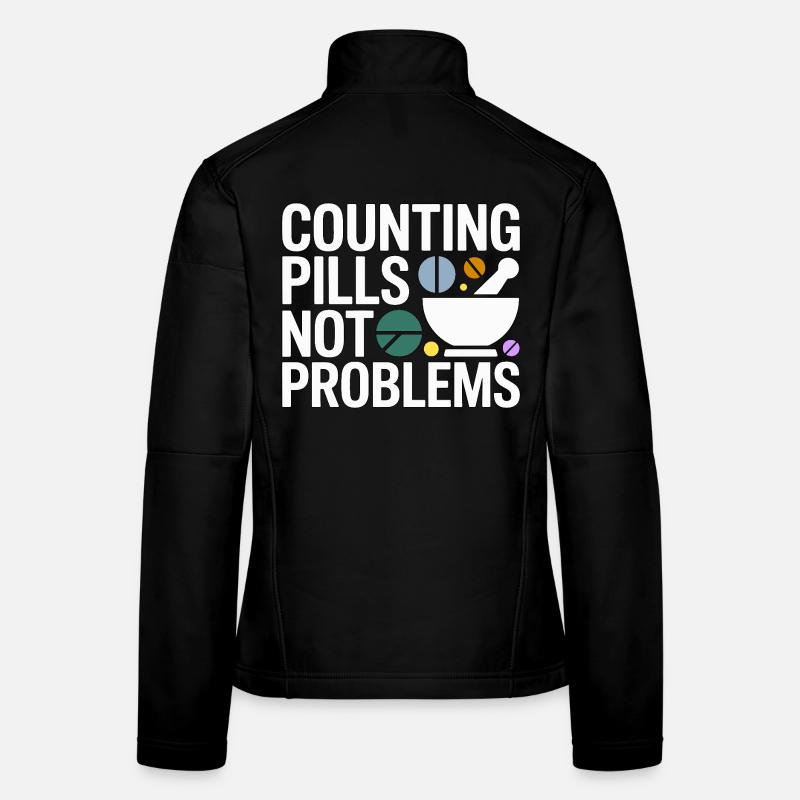 Pharmacien de détail comptant les pilules sur ordonnance Veste en tissu softshell Femme