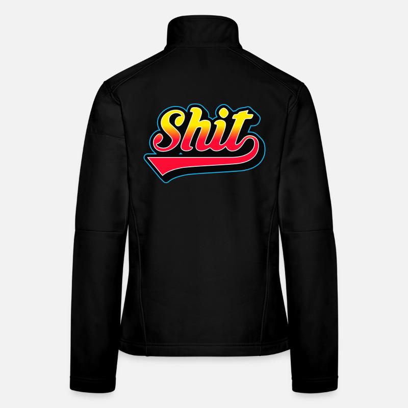 Merde Mot rétro Veste en tissu softshell Femme