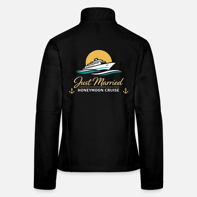 Flitterwochen Just Married Geschenk Paare Frauen Softshelljacke