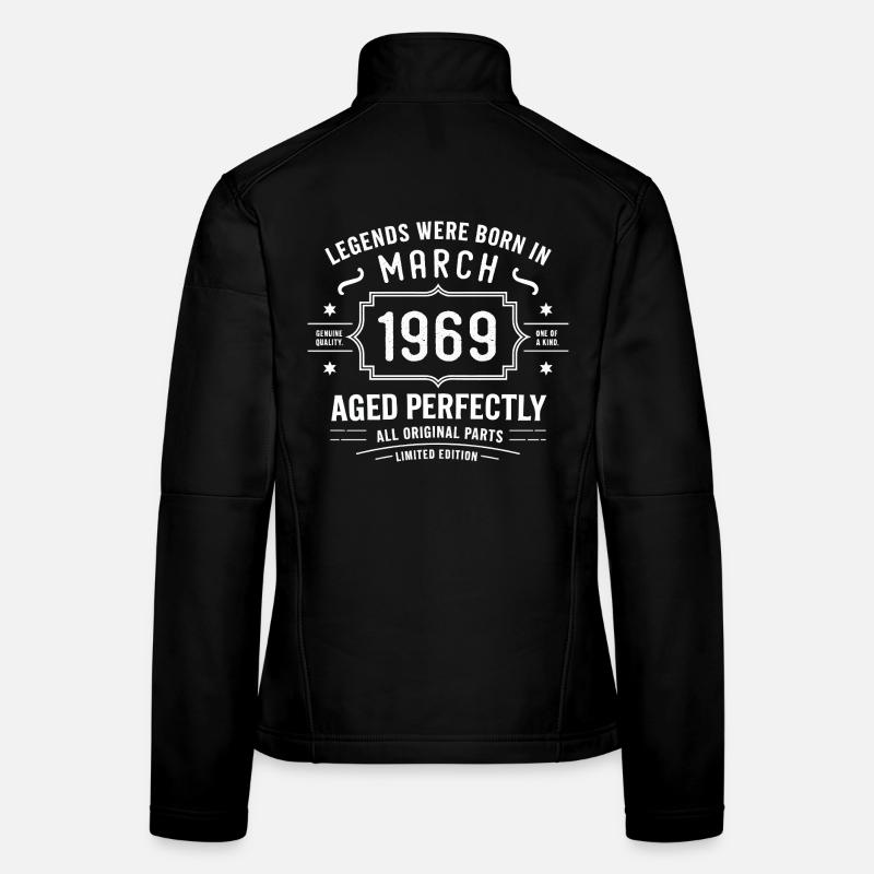 Legendary since March 57, 1969 Birthday March 1969 Women's Softshell Jacket