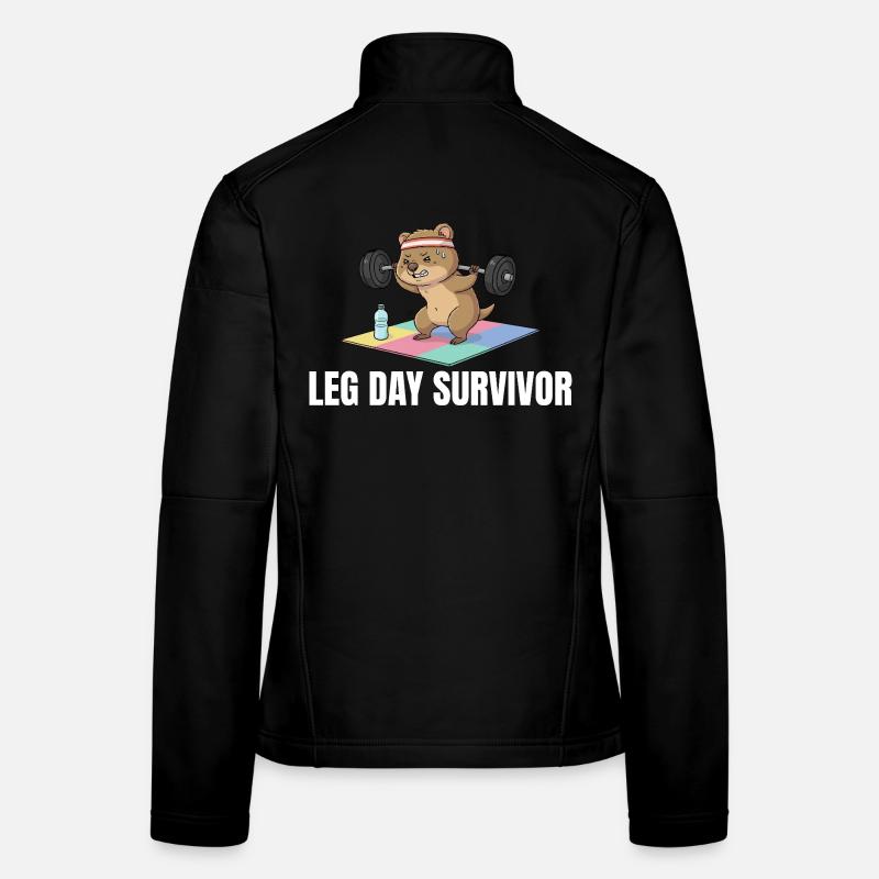 Leg Day Survivor Quokka Workout Frauen Softshelljacke