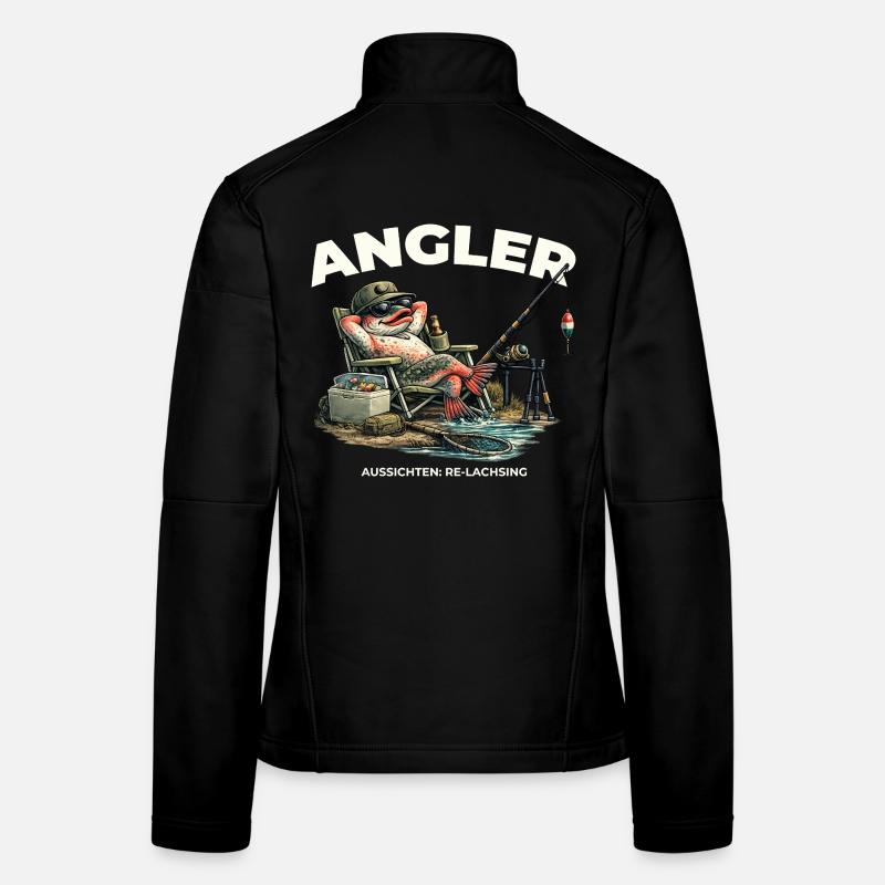 Fishing Re: Salmon Funny Saying, Angler Gift Women's Softshell Jacket