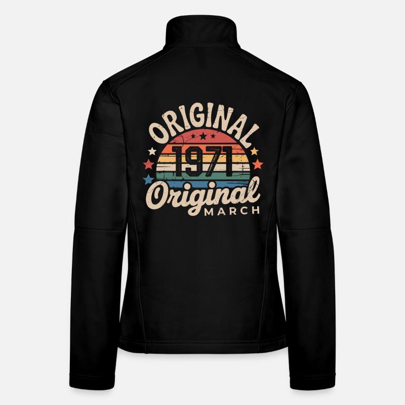 Anniversaire Mars 1971 Édition Limitée Retro March Veste en tissu softshell Femme