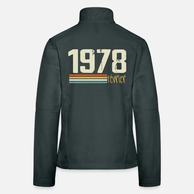 Février 1978 - Février 1978 Anniversaire 1978 Veste en tissu softshell Femme