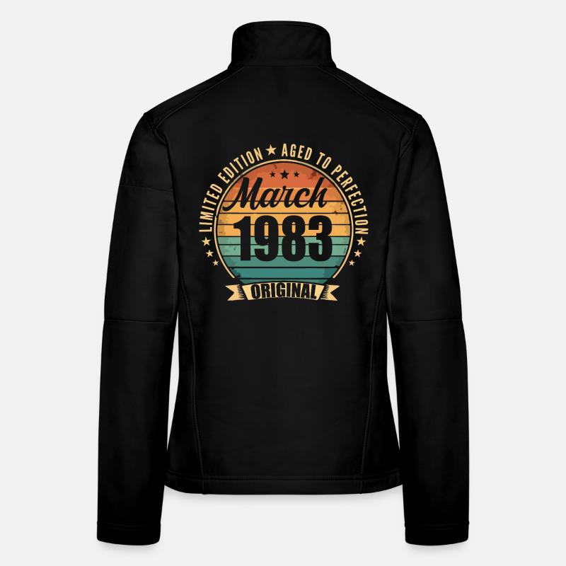 Mars 1983 Édition Limitée Retro Mars 1983 Veste en tissu softshell Femme