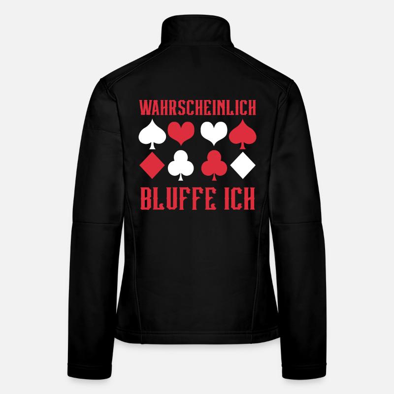 Poker, probablement que je bluffe Veste en tissu softshell Femme