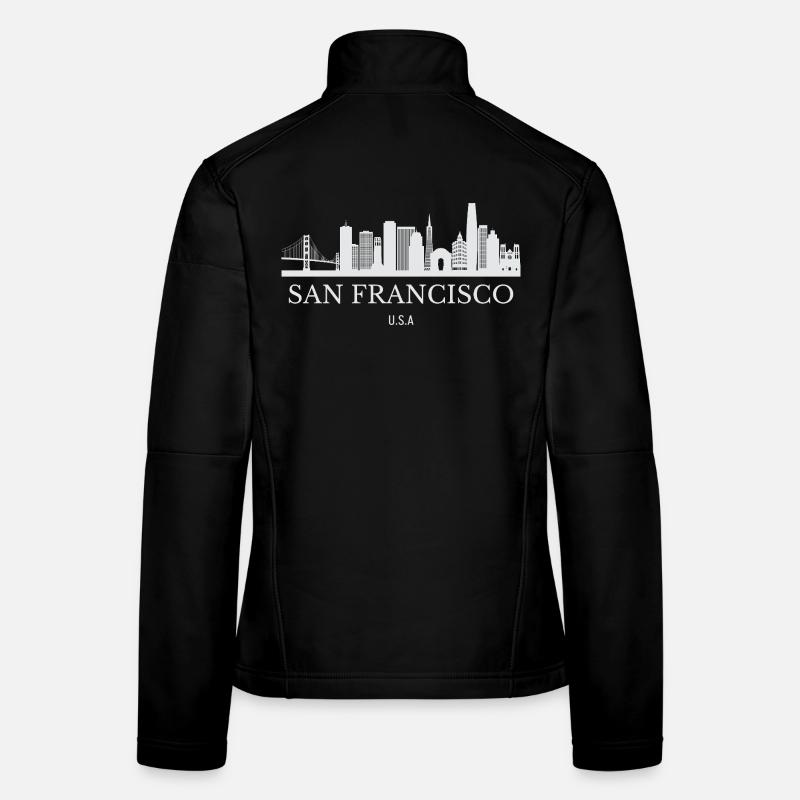 San Francisco Skyline, San Francisco USA Veste en tissu softshell Femme