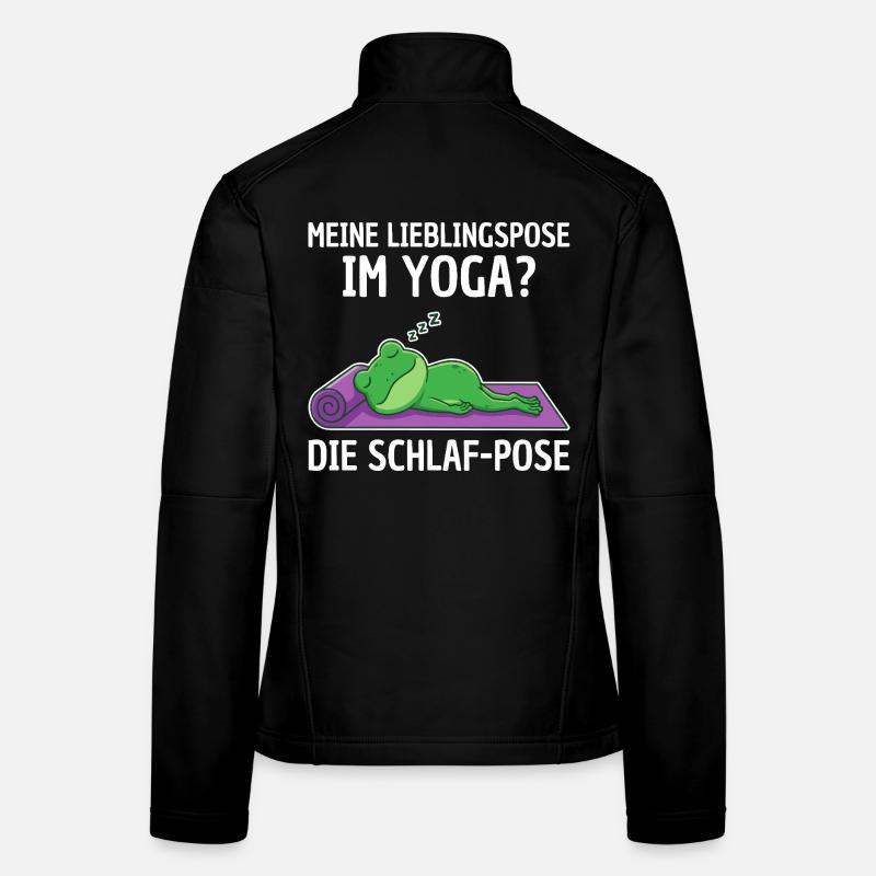 Yoga Frog Favorite Pose Sleeping Women's Softshell Jacket