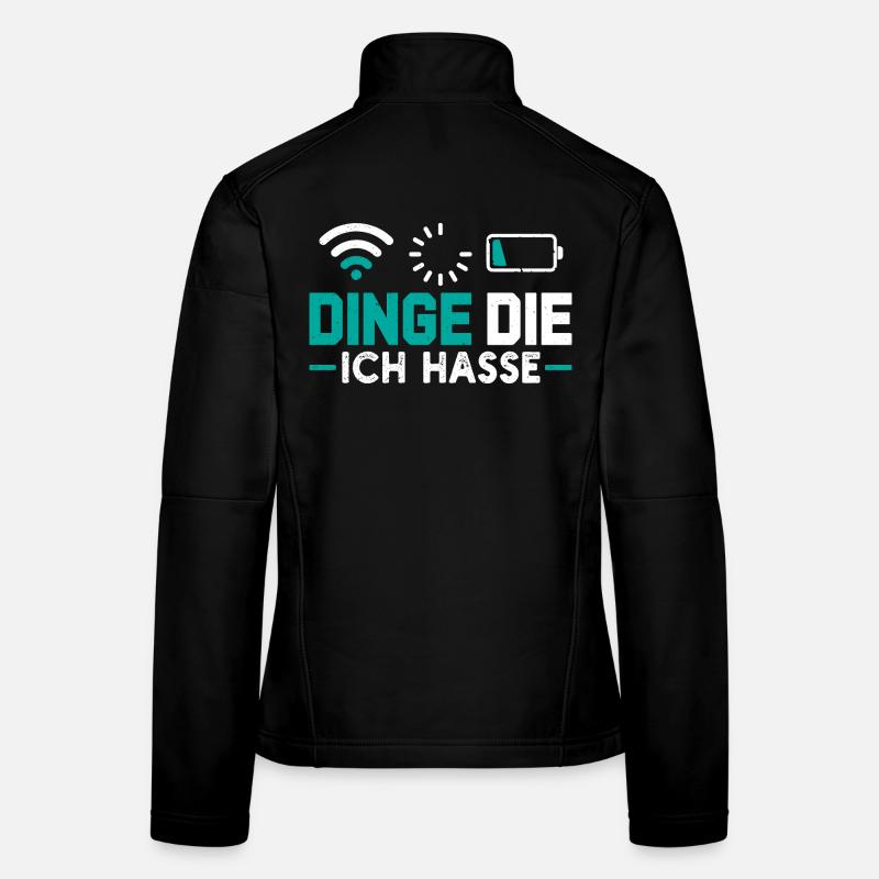 Ordinateur geek CHOSES QUE JE DÉTESTE DRÔLES Veste en tissu softshell Femme