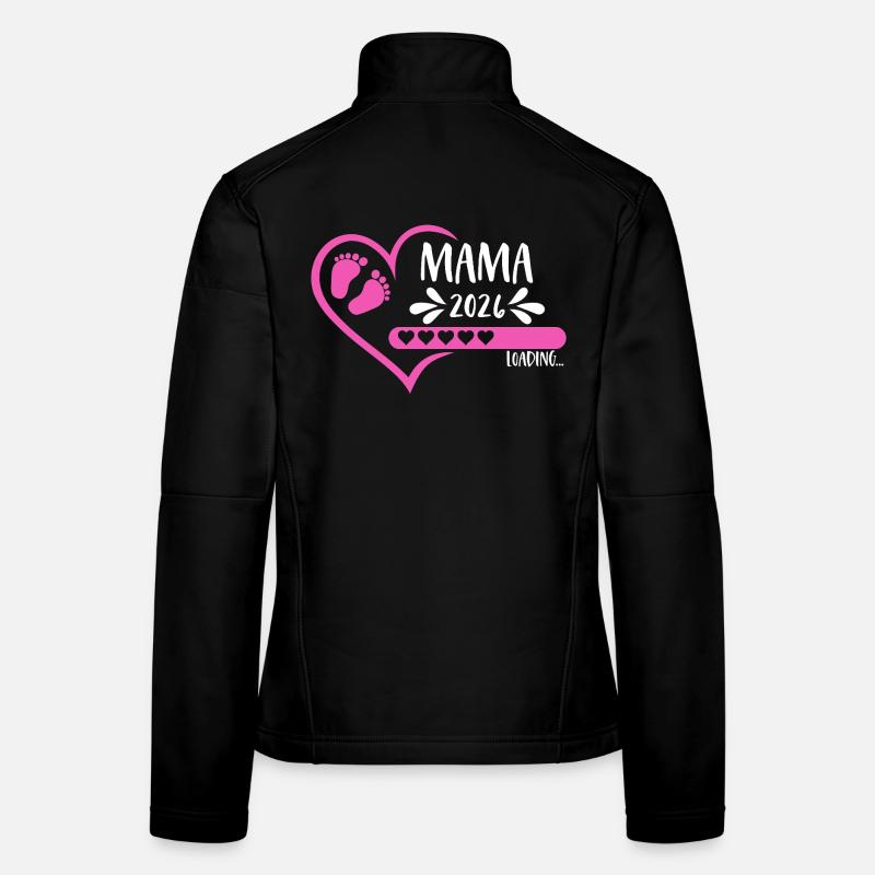 Mama 2026 loading Herz Version Mädchen pink rosa Frauen Softshelljacke