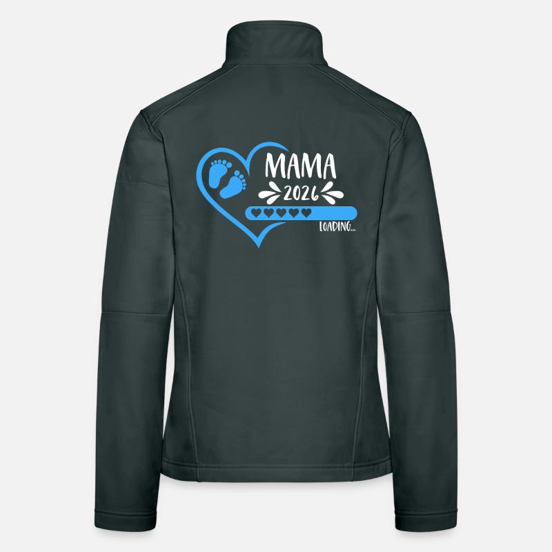 Maman 2026 version cœur de chargement garçon bleu Veste en tissu softshell Femme