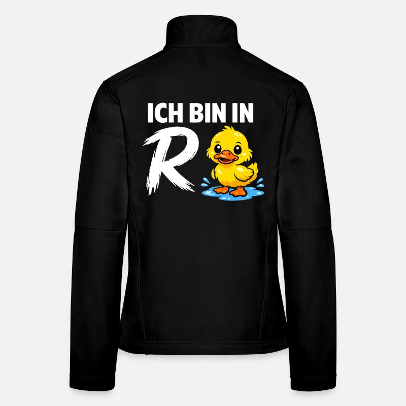 Rente Ente Ich Bin In Rente Geschenk - Frauen Softshelljacke - Schwarz