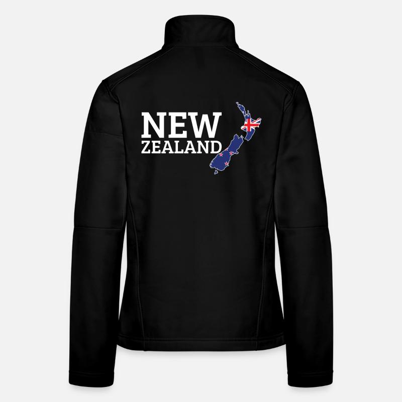 Drapeau néo-zélandais Cool Néo-Zélandais Veste en tissu softshell Femme