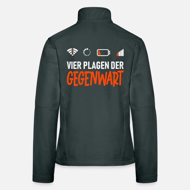 Science Coder VIER PLAGEN DER GEGENWART LUSTIG Frauen Softshelljacke