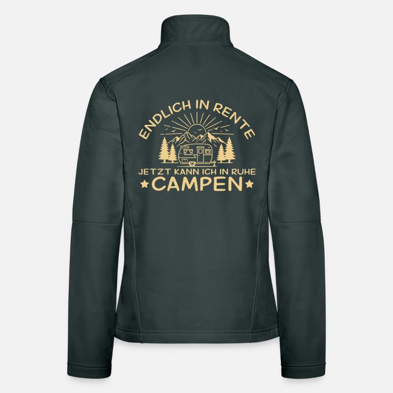 Retired Camping Caravan Retirement Women's Softshell Jacket