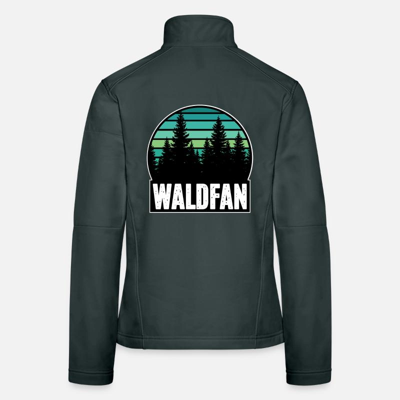 Éventail de forêt Veste en tissu softshell Femme