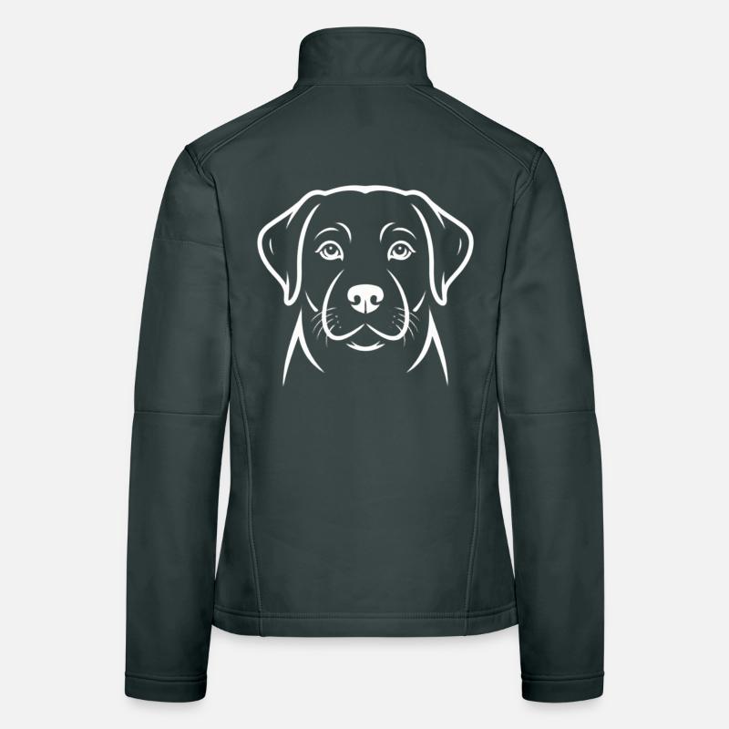Chiens labradors en art de traits Veste en tissu softshell Femme