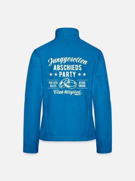 JGA Junggesellenabschied - Club Mitglied Name - Frauen Softshelljacke - Schwarz - Hinten