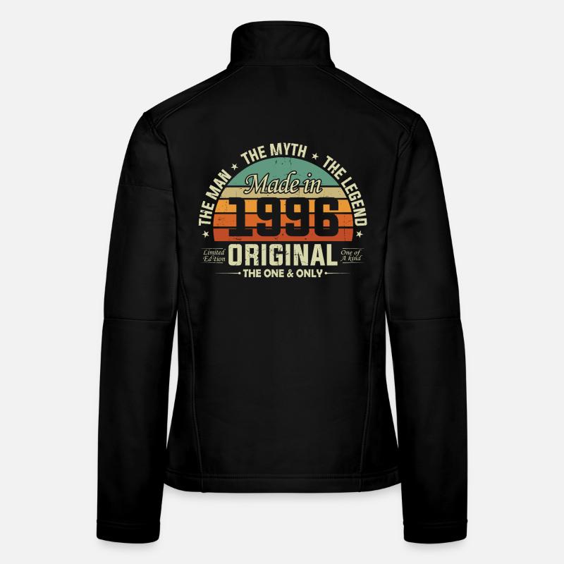 Original 1996 Vintage Born Retro Birthday Women's Softshell Jacket