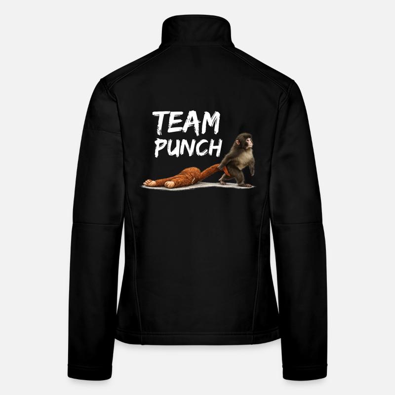 Team Punch Viral Monkey Shirt Frauen Softshelljacke