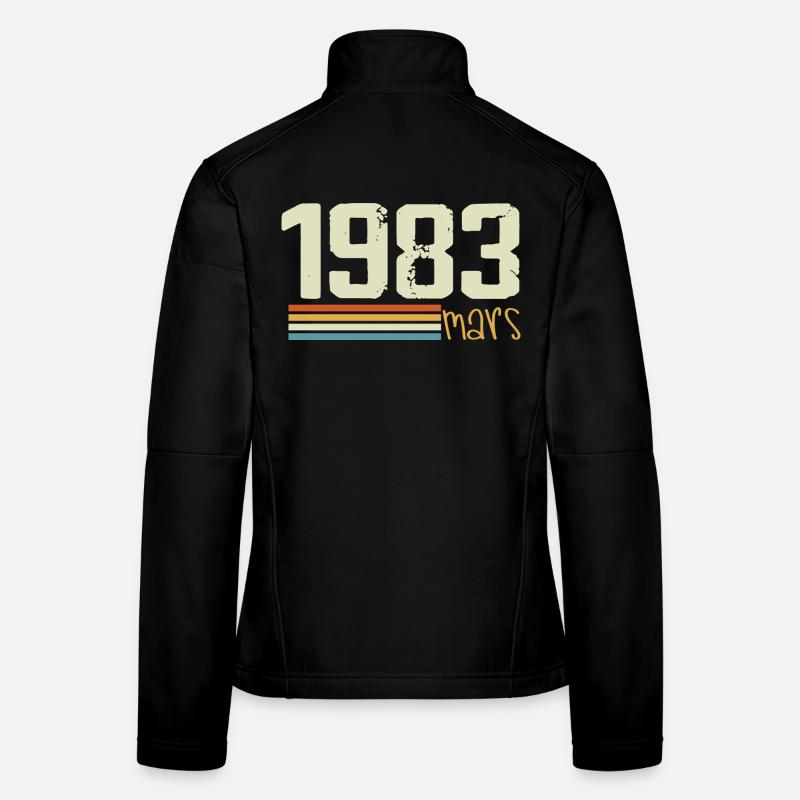 Vintage Mars 1983 Veste en tissu softshell Femme