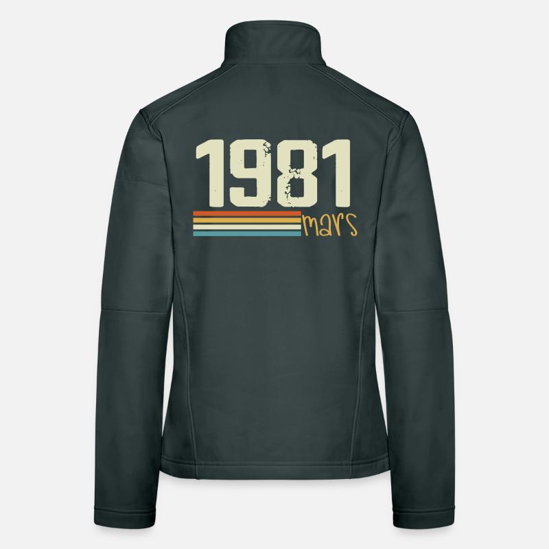Vintage Mars 1981 Veste en tissu softshell Femme
