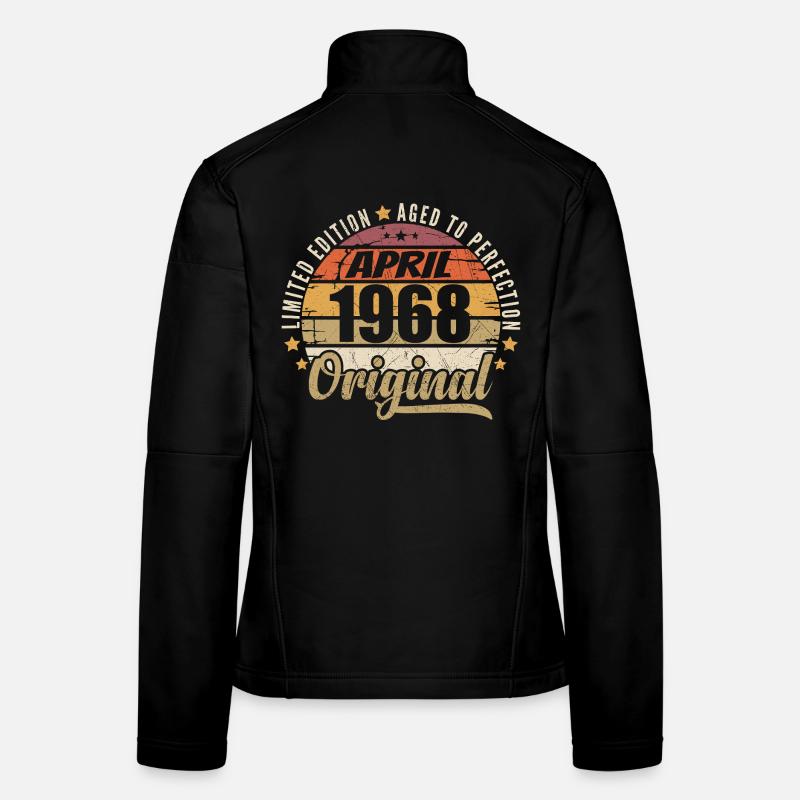Geburtstagsgeschenk April 1968 Frauen Softshelljacke