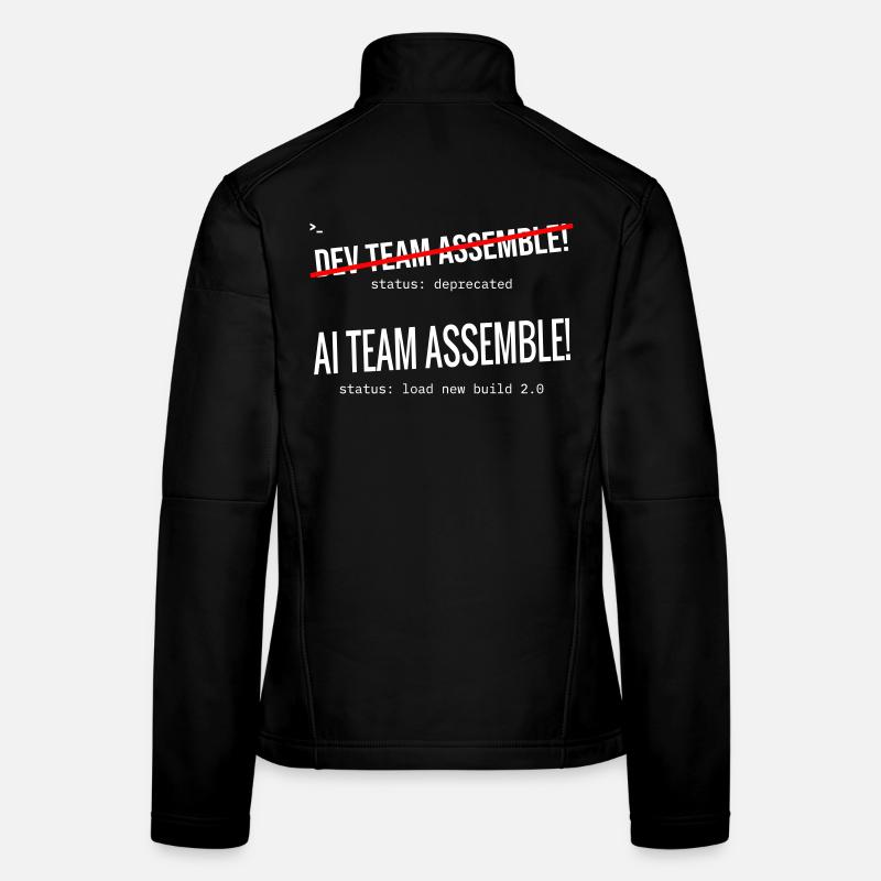 AI Team Assemble – Typography Women's Softshell Jacket