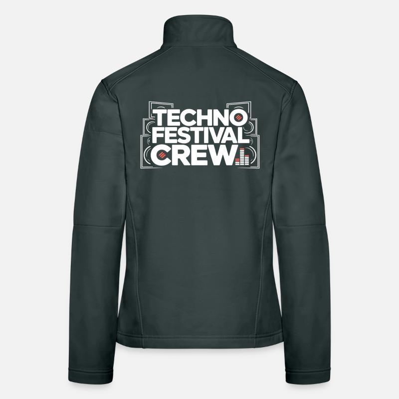 Techno Festival Crew – Techo Party Outfit Veste en tissu softshell Femme