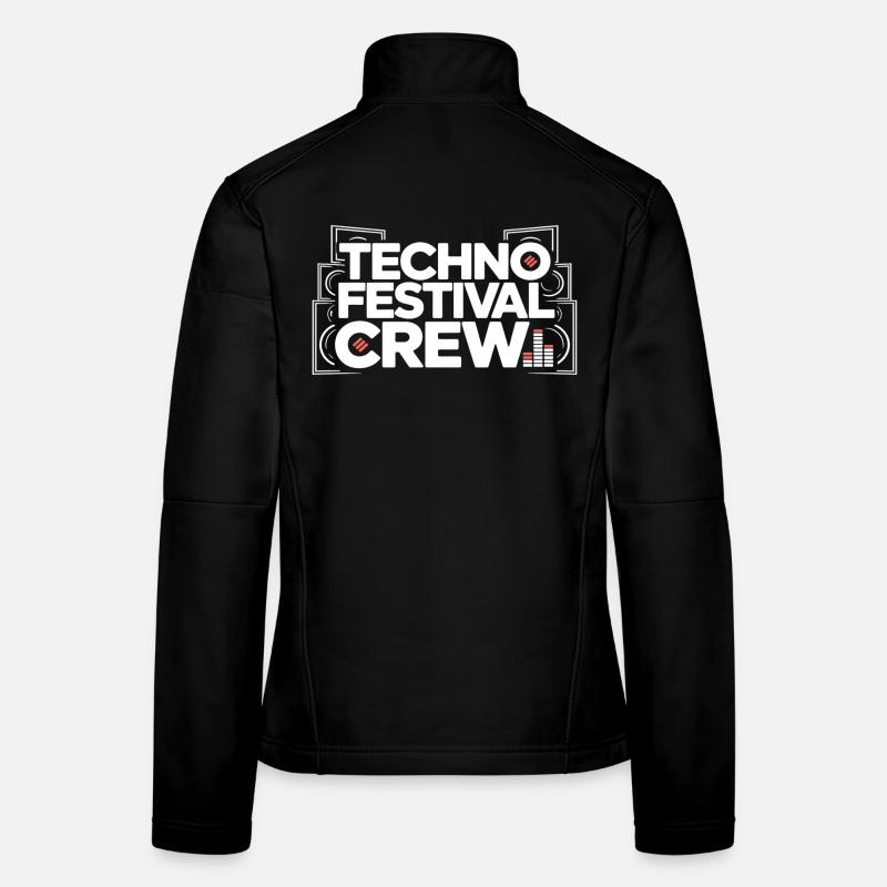 Techno Festival Crew – Techo Party Outfit Veste en tissu softshell Femme