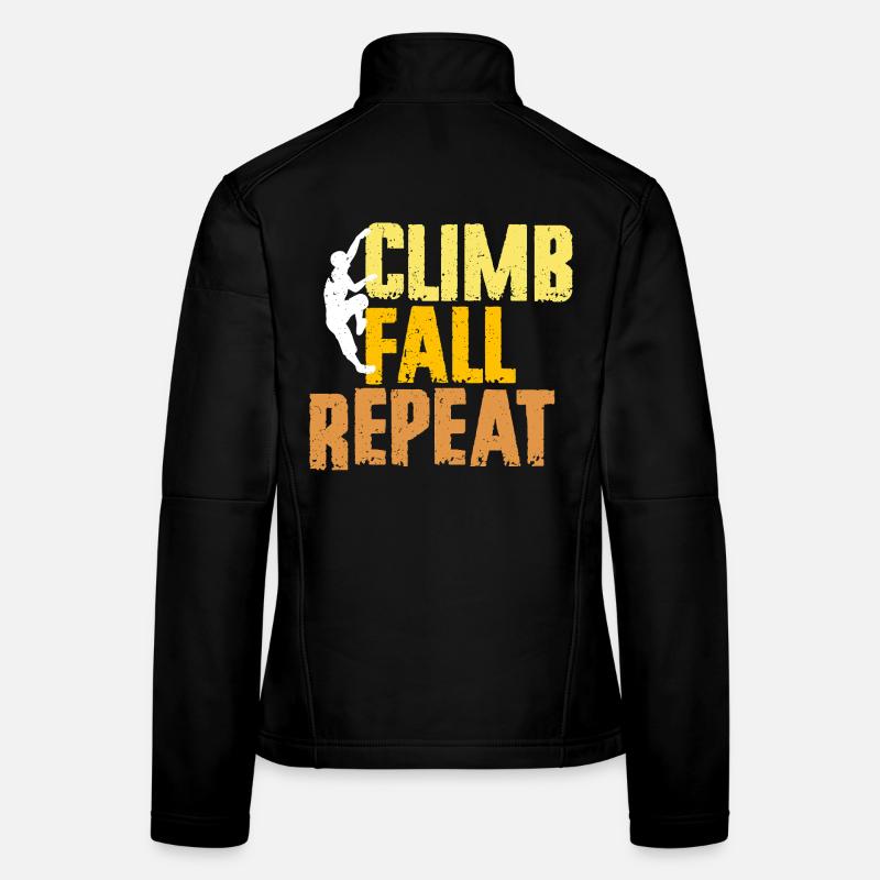 Indoor Climbing Indoor Climbing Climb Fall Repeat Women's Softshell Jacket