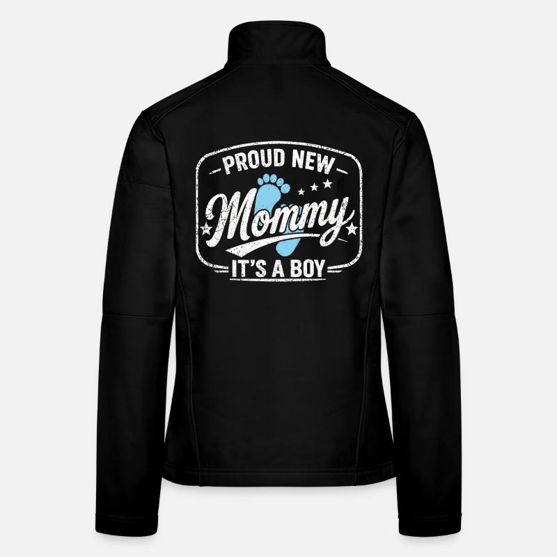 Expectant Mom & Mother, Birth Son Boy Women's Softshell Jacket
