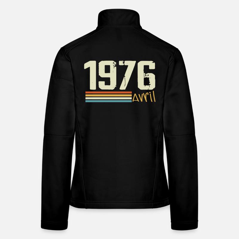 Né en avril 1976 Veste en tissu softshell Femme