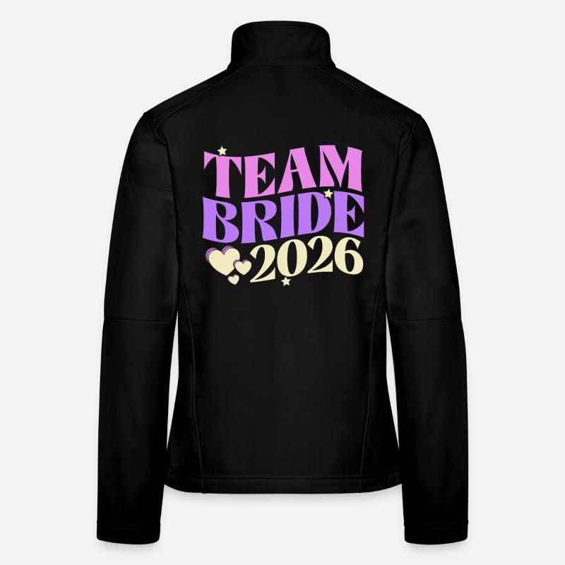 Équipe Mariée 2026 Veste en tissu softshell Femme