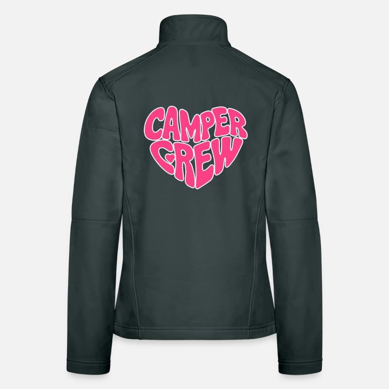 Camper Crew Herz Pink Bubbel Frauen Softshelljacke
