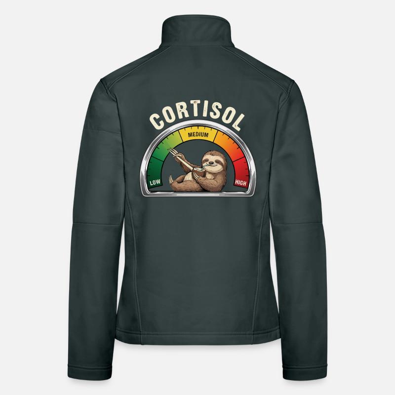 Faultier Cortisol Low Stress Frauen Softshelljacke