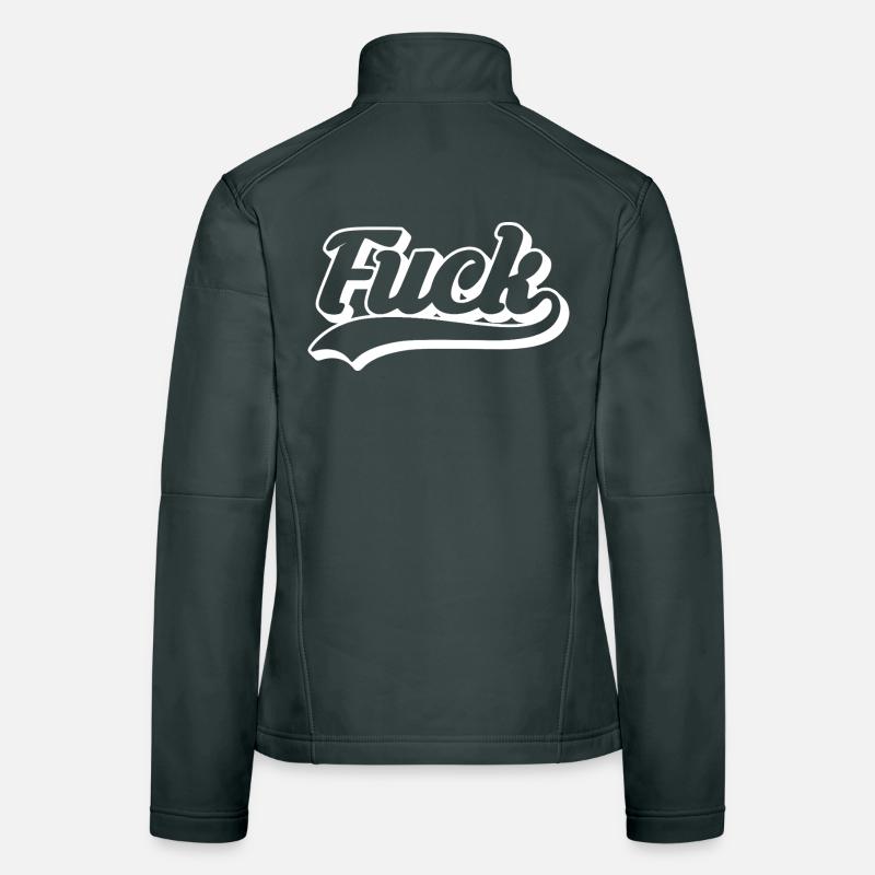 Fuck Retro Script Women's Softshell Jacket