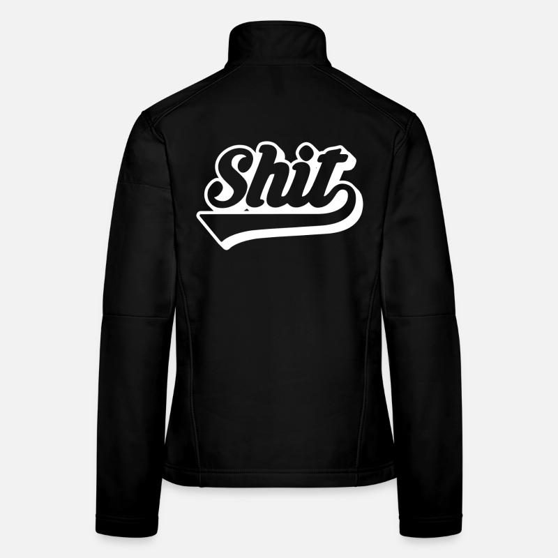 Scheiße Retro-Skript Frauen Softshelljacke