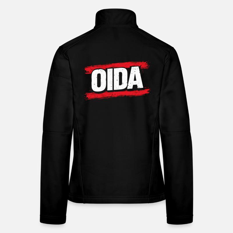 ODA Roter Pinsel Logo Frauen Softshelljacke