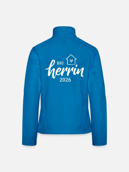 Construction de maison par le constructeur en 2026 - Veste en tissu softshell Femme - noir - Dos