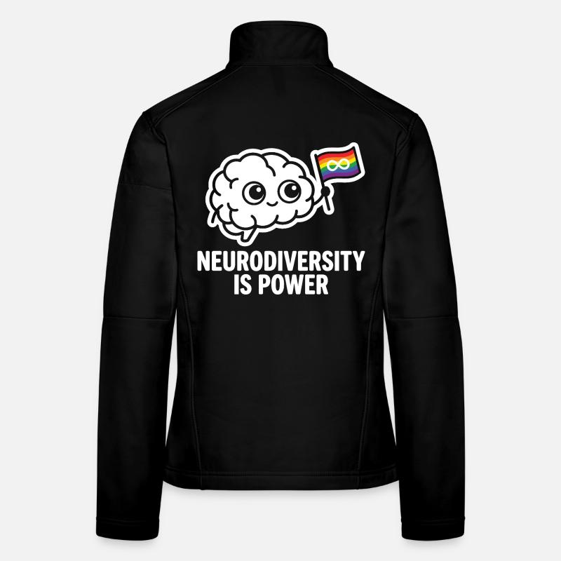 NEURODIVERSITY IS POWER Gehirn Frauen Softshelljacke