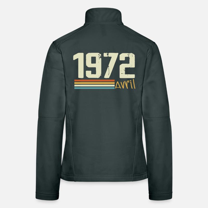 Né en avril 1972 Veste en tissu softshell Femme