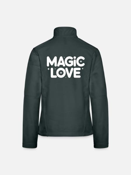 Magic Love Retro Stars - Women's Softshell Jacket - black - Back